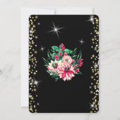 Kerstbloemen Diamanten leuk Kaart (Achterkant)