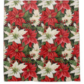 kerstbloemen douchegordijn (Voorkant)