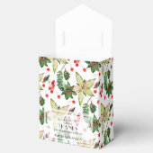 kerstbloemen en bessen bedankdoosjes (Geopend)