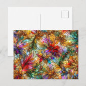 Kerstbloemen en bladeren ~ Briefkaart ~ (Voorkant / Achterkant)