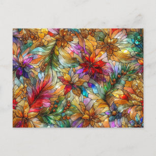 Kerstbloemen en bladeren ~ Briefkaart ~