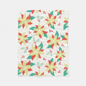 Kerstbloemen en maretak fleece deken (Voorkant)
