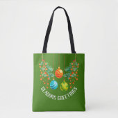Kerstbloemen en sierplanten tote bag (Voorkant)