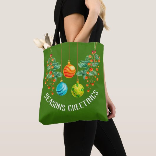 Kerstbloemen en sierplanten tote bag (Dichtbij)