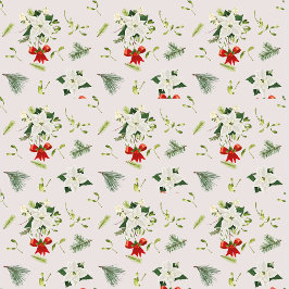 Kerstbloemen en strikken tissuepapier