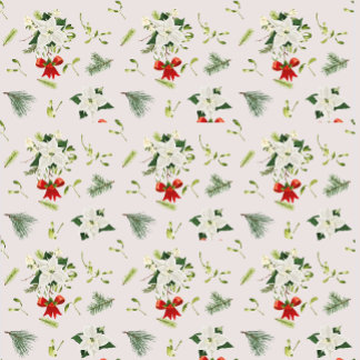 Kerstbloemen en strikken tissuepapier