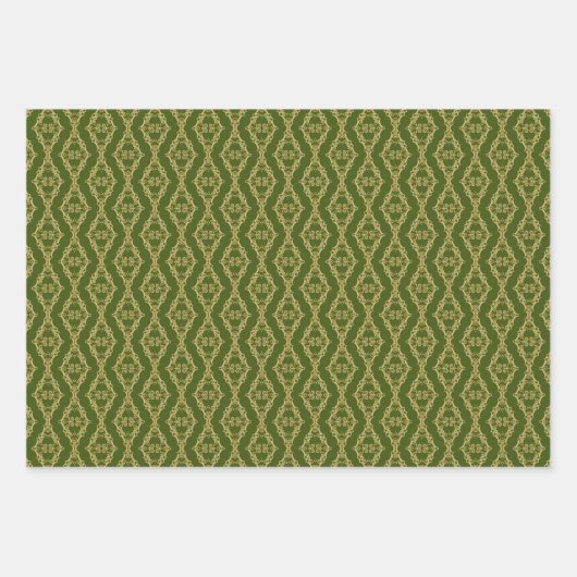 Kerstbloemen en -vruchten inpakpapier vel (Voorkant 3)