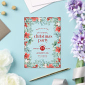 Kerstbloemen Frame Feest Uitnodiging (Insitu (Huwelijk))