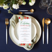 Kerstbloemen grens Typografie Kaart