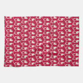 Kerstbloemen in rood en ivoor theedoek (Horizontaal)