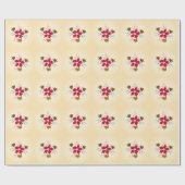 Kerstbloemen Inpakpapier (Vlak)