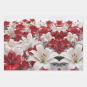 kerstbloemen inpakpapier vel (Voorkant)