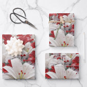 kerstbloemen inpakpapier vel