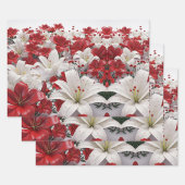 kerstbloemen inpakpapier vel