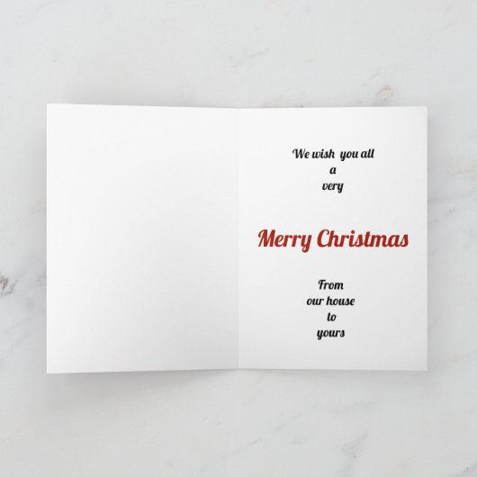 kerstbloemen kaart (Binnen)