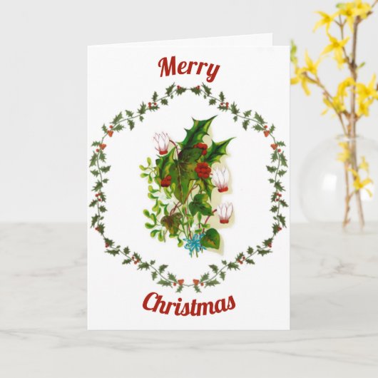 kerstbloemen kaart (Gele Bloem)