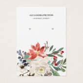 Kerstbloemen Kaart voor kerstsieraden (Voorkant)