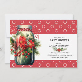 Kerstbloemen | Kerst baby shower Kaart