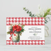 Kerstbloemen | Kerst Bruiloftsdouche Kaart (Staand voorkant)