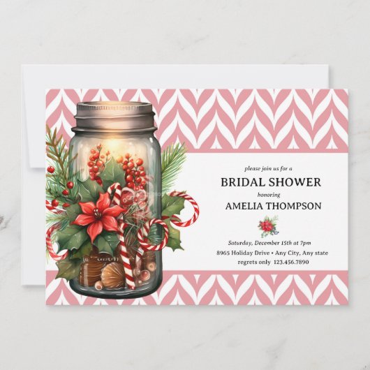 Kerstbloemen | Kerst Bruiloftsdouche Kaart (Voorkant)