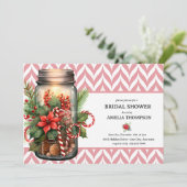 Kerstbloemen | Kerst Bruiloftsdouche Kaart (Staand voorkant)