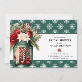 Kerstbloemen | Kerst Bruiloftsdouche Kaart