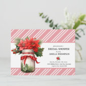 Kerstbloemen | Kerst Bruiloftsdouche Kaart (Staand voorkant)
