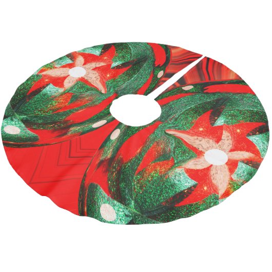 kerstbloemen kerstboom rok (Gekanteld)