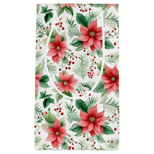 kerstbloemen klein cadeauzakje (Voorkant)