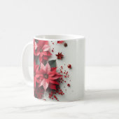 kerstbloemen koffiemok (Voorkant links)