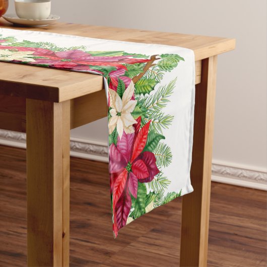 kerstbloemen korte tafelloper (Voorbeeld)