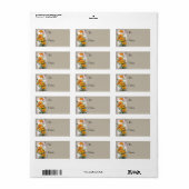kerstbloemen Label met cadeaus (Full Sheet)
