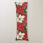 kerstbloemen lichaamskussen (Voorkant Verticaal)