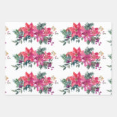 kerstbloemen met glanzende Waterverf, omslagpapier Inpakpapier Vel (Voorkant 2)