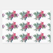 kerstbloemen met glanzende Waterverf, omslagpapier Inpakpapier Vel (Voorkant)