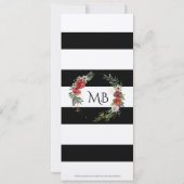 kerstbloemen, met klauw en strepen kaart (Achterkant)