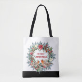 kerstbloemen met roodbaars tote bag (Voorkant)