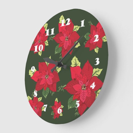 Kerstbloemen met wandklok (Hoek)