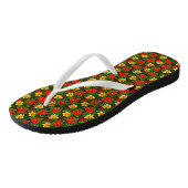 Kerstbloemen Naadloos Patroon-69956 Teenslippers (Schuin)