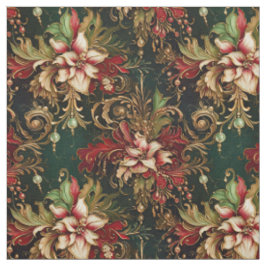 Kerstbloemen op groen stof