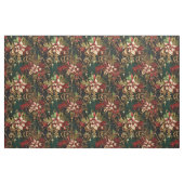 Kerstbloemen op groen stof (Fat Quarter)