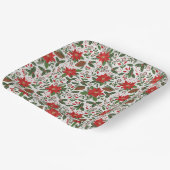 kerstbloemen papieren bordje (Gebogen)