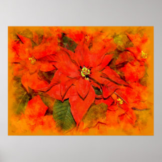kerstbloemen poster