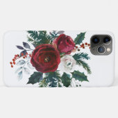 Kerstbloemen Rood Bourgondië Witte Rozen Case-Mate iPhone Case (Achterkant (horizontaal))