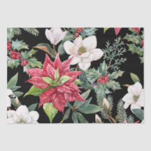 Kerstbloemen Rood Wit Poinsettias Zwart