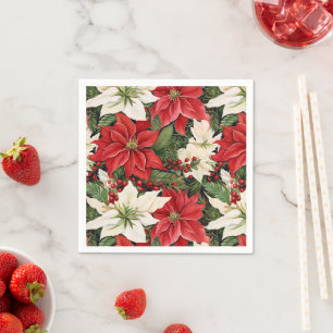 kerstbloemen servet