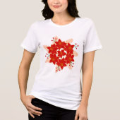 kerstbloemen Tri-Blend shirt (Voorkant)