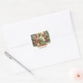 Kerstbloemen van Cat Florist Vierkante Sticker (Envelop)
