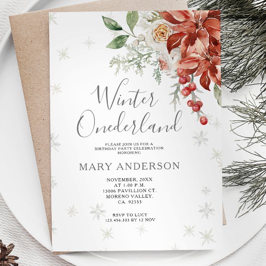 Kerstbloemenwinter Onederland 1e verjaardag Kaart