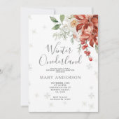 Kerstbloemenwinter Onederland 1e verjaardag Kaart (Voorkant)